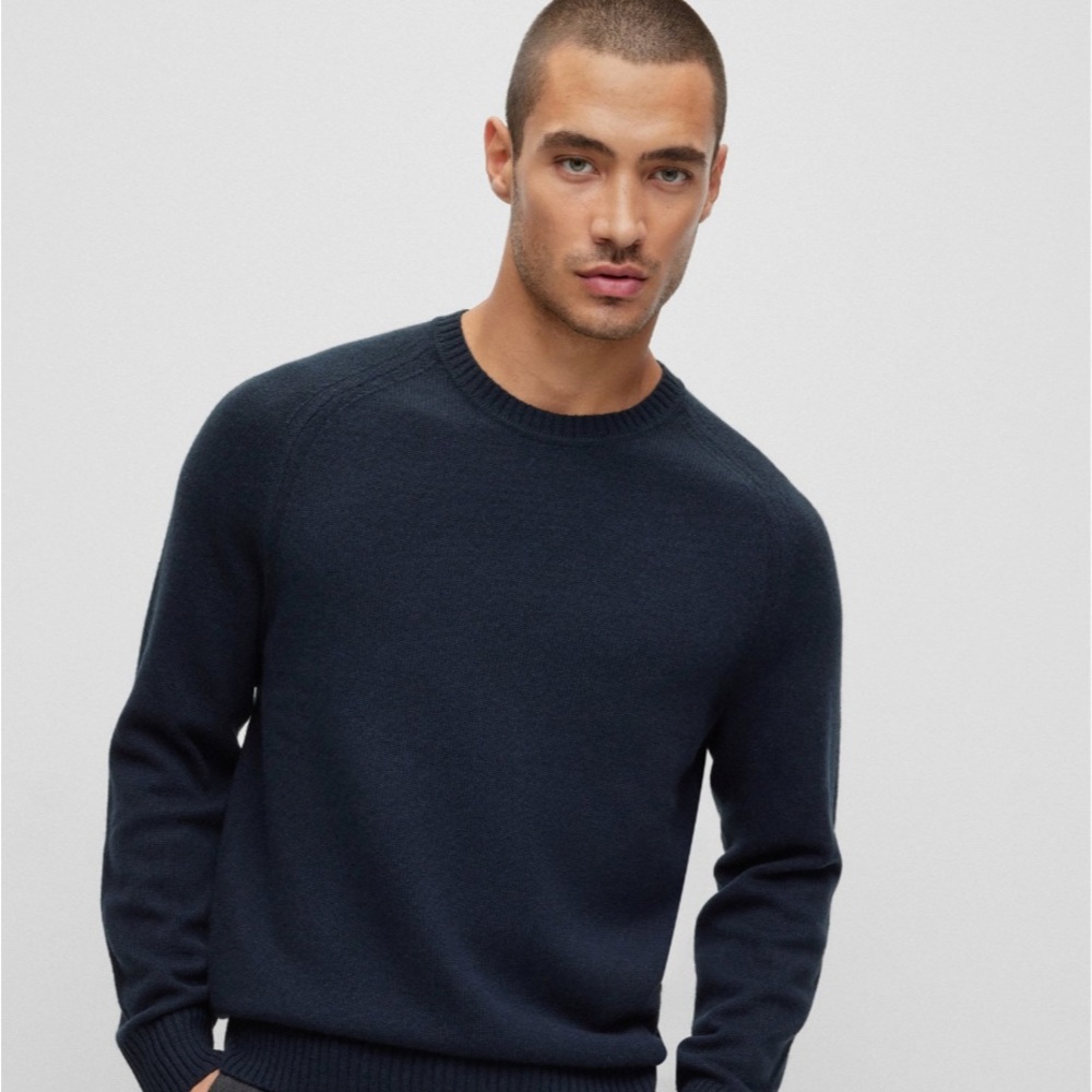 Hugo Boss Regular Fit Cotton Wool Crewneck